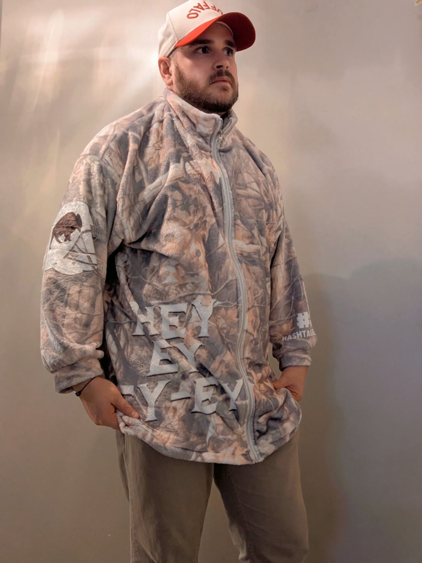 Buffalo Football Camo Fuzzy Fleece Zip-Up