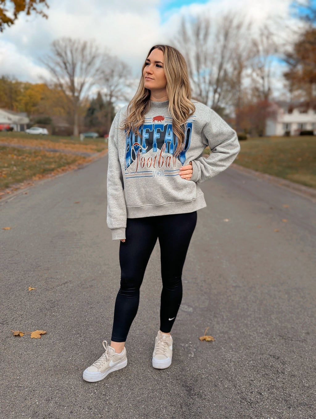 Buffalo Football Mock Neck Sweatshirt