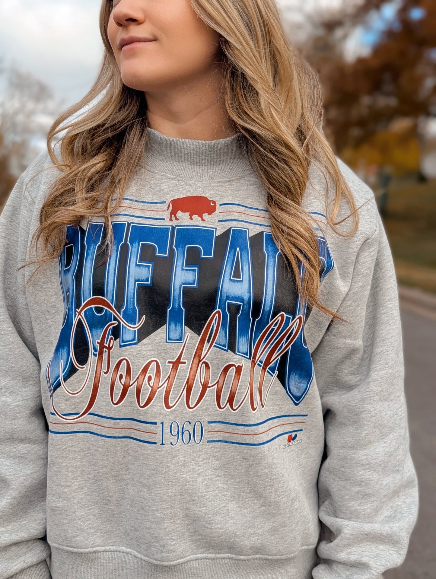 Buffalo Football Mock Neck Sweatshirt